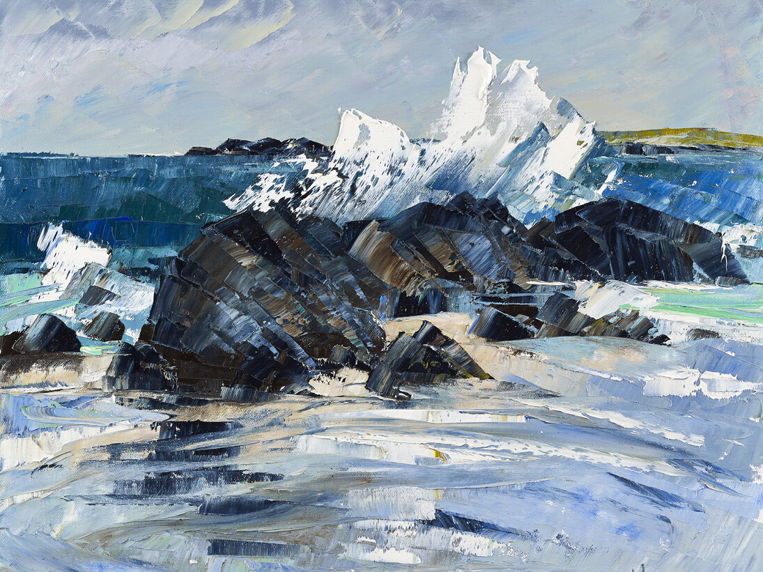 Frances Macdonald, Breaking Seas on Finger Rock at the North End
