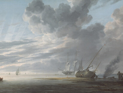 Simon de Vlieger, Estuary at Day's End, c. 1640/1645, oil on panel, Patrons’ Permanent Fund and The Lee and Juliet Folger Fund in memory of Kathrine Dulin Folger, 1997.101.1


