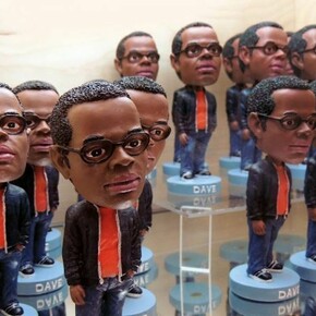 Dave McKenzie, While Supplies Last, 2003, Cast polyresin, Each 6 x 2 (diameter) in. Courtesy the artist, Susanne Vielmetter Los Angeles Projects, and Wien Lukatsch Gallery. Photo: Don Quaintance