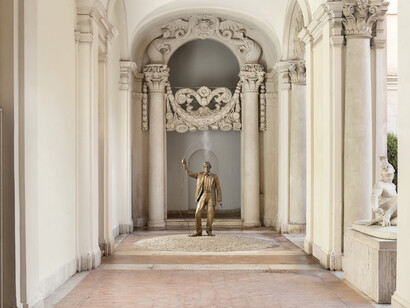 Alighiero e Boetti, Raddoppiare dimezzando, vista della mostra. Per gentile concessione dell'Accademia Nazionale di San Luca