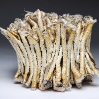 Kiyomi Iwata. Hongo, 2015
Ogarami choshi, hoja plateada, pintura