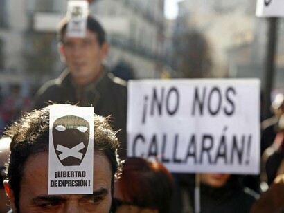 Manifestación contra la ley mordaza