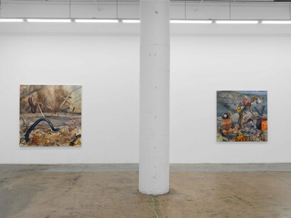Daniel Pitín, Memories of a deserted island, exhibition view. Courtesy of Nicodim Gallery