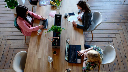 Businesswomen working in a shared space. Good entrepreneurs turn ideas into value, obstacles into lessons, and vision into reality