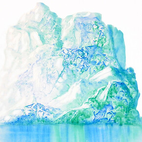 Carlo Ferrari, Senza titolo, serie Ultimi Ghiacci, 2019, olio su dibond, cm. 35x35 