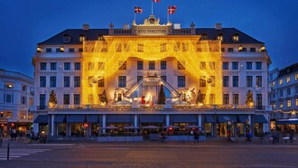 Hotel d´Angleterre Christmas facade, Copenhagen, Denmark