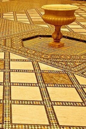 Floor patterns in Musée de Marrakech, Morocco