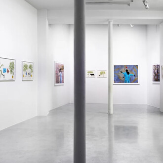 Saïdou Dicko, Where the Earth and the sky meet, exhibition view. Courtesy of Afikaris Gallery