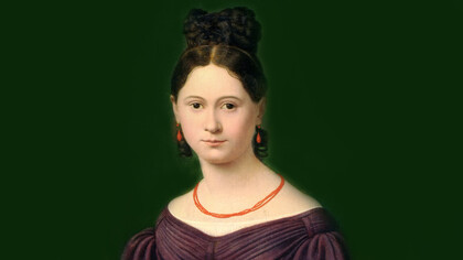 Retrarto de Jenny von Westphalen, c. 1840, Anónimo (detalle)