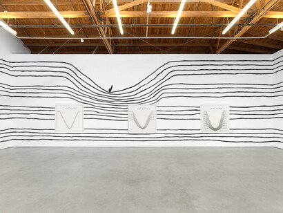 Christine Sun Kim, American sigh language, exhibition view. Courtesy of François Ghebaly Gallery