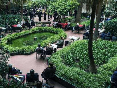 Jardín Romántico del Ateneu, ese espacio cargado de historia y silencios elocuentes. Allí, entre árboles centenarios y veladores de mármol. Barcelona, España