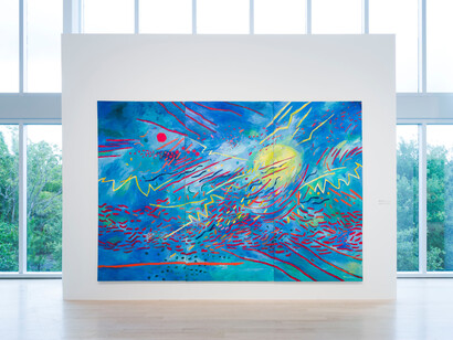Mildred Thompson, Frequencies, vista de exhibición. Cortesía del Institute of Contemporary Art