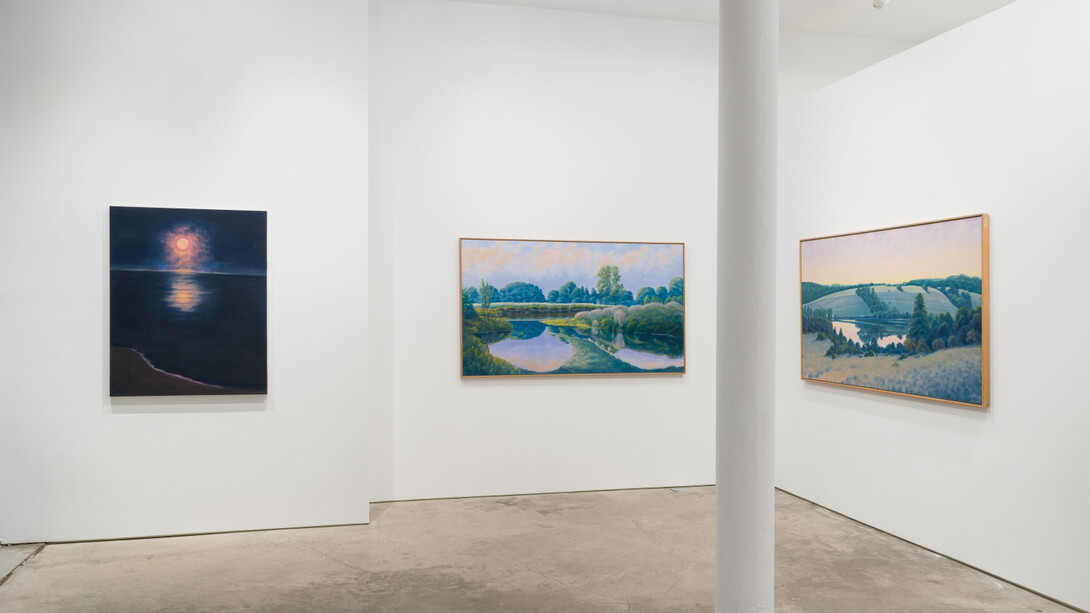 Ray Ciarrocchi, August moonrise, exhibition view. Courtesy of Harper's Gallery