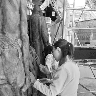 Roma, Vincenzo Vela, Le Vittime del Lavoro, operazione di Restauro, ph Roberto Luciani