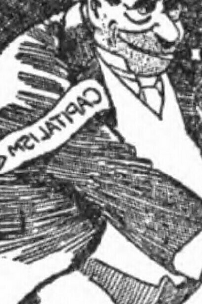 Cartoon published in Arena Magazine 40, 1908