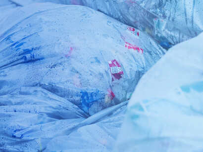 Bags of rubbish collected together