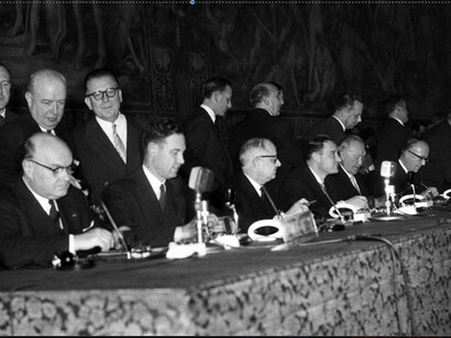 Roma, 25 de marzo de 1957: firma de los Tratados Constitutivos de la Comunidad Económica Europea