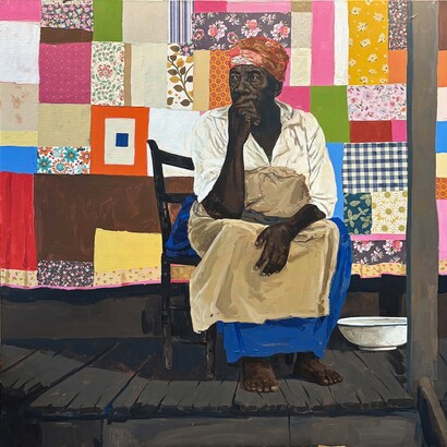ransome, Porch (Pieces of life), 2026. Courtesy of Carrie Haddad Gallery 