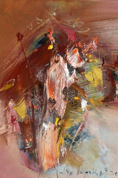 Pupuk Daru Purnomo, Bluur Pallet, 12017 oil on canvas, 50 x 40 cm © Pupuk Daru Purnomo, Courtesy of Mizuma Gallery