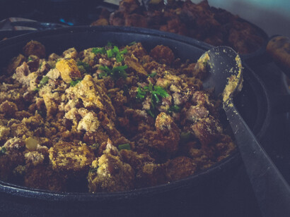 Farofa de feijão com ervas brasileiras