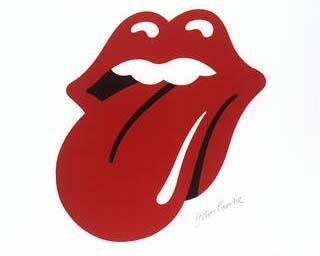 Artwork for the Rolling Stones Hot Licks logo, Jon Pasche, 1970. Museum nos. S.6120-2009 & S.6121-2009. © Victoria and Albert Museum, London/Musidor B.V.