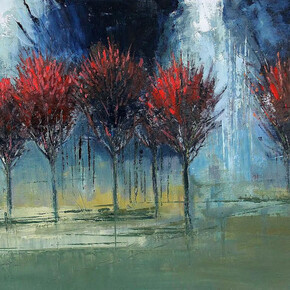 Kate Beagan, Red in a Blue Landscape