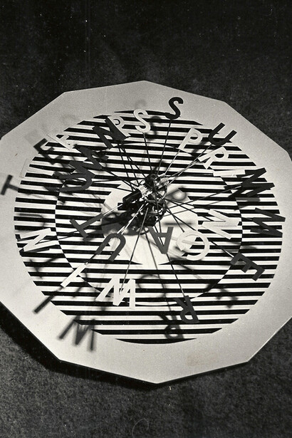 Ken Cox, Seasons Clock, 1965, metal, wood, mixed media, c. Ken Cox Estate