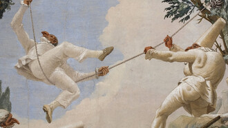 Giandomenico Tiepolo, Altalena con Pulcinella, Venezia, Ca' Rezzonico