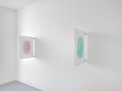 Brad Troemel, Sender/Receiver/Shipper/Consumer/Acquaintance #5 (6 Series 1 Lealana LTCs and 4 Casascius mBTCs), 2014, Sintra-mounted Digital C-print with front mounted plexi, 58.4 x 76.2 cm (23 x 30 in)