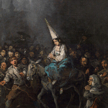 Eugenio Lucas Velázquez; Condenada por la Inquisición (detalle)
