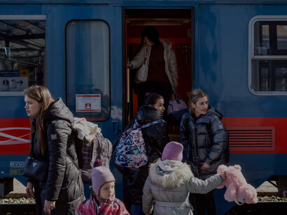 Mass evacuation by trains has been efficient and generous