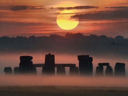 Solsticio de verano en Stonehenge, Inglaterra
