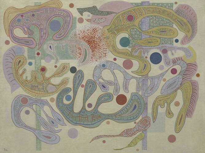 Capricious Forms (Formes capricieuses), July 1937, Oil on canvas, 88.9 x 116.3 cm, Solomon R. Guggenheim Museum, New York, Solomon R. Guggenheim Founding Collection © 2013 Artists Rights Society (ARS), New York/ADAGP, Paris