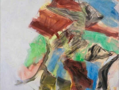Natalie Edgar, Letter From Franz Kline, 2013, Oil on canvas, 40 x 50 inches; 101.6 x 127 cm
