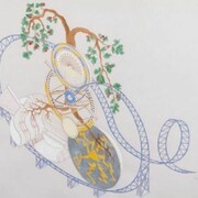 Alice Aycock (American, born 1946) Fantasy Sculpture III with Apple Tree, 1990 Ink and watercolor on paper, 39 1⁄4 x 27 1⁄2 inches. Collection of Hugh Freund, New York. Photo Credit: Dave Rittinger