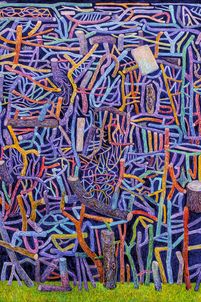 Sticks and stones, artwork in exhibition. Courtesy of Bruno David Gallery