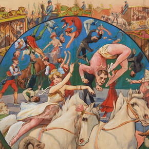 Artist Unknown, Unique circus poster maquette (detail), ca. 1925 - 40. Courtesy of Ricco/Maresca Gallery