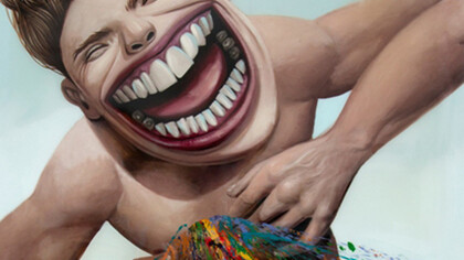 Flavio Rossi, One drop connexion, 2016 - Acrylic and resin on canvas, 200x150 cm 
