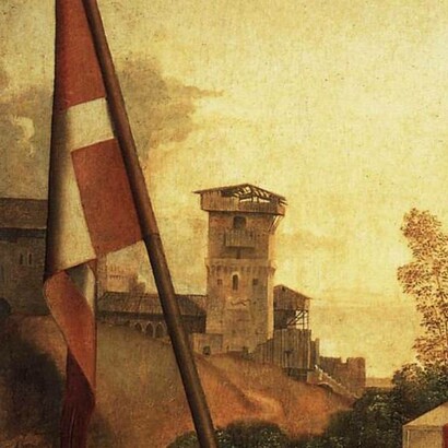 Fortezza, particolare della pala di Castelfranco, Giorgione