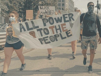 Protestors gather to protest the death of George Floyd, global protest
