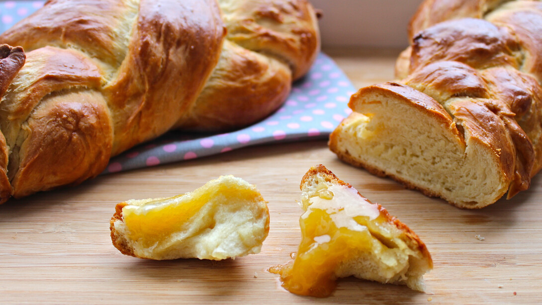 Ein köstliches Zopf mit Marmelade