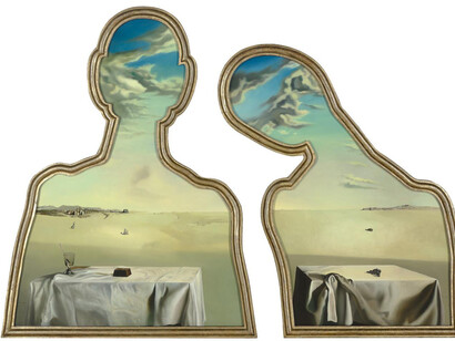Salvador Dalí, Couple aux têtes pleines de nuages, 1936. Courtesy of the Museum Boijmans Van Beuningen													