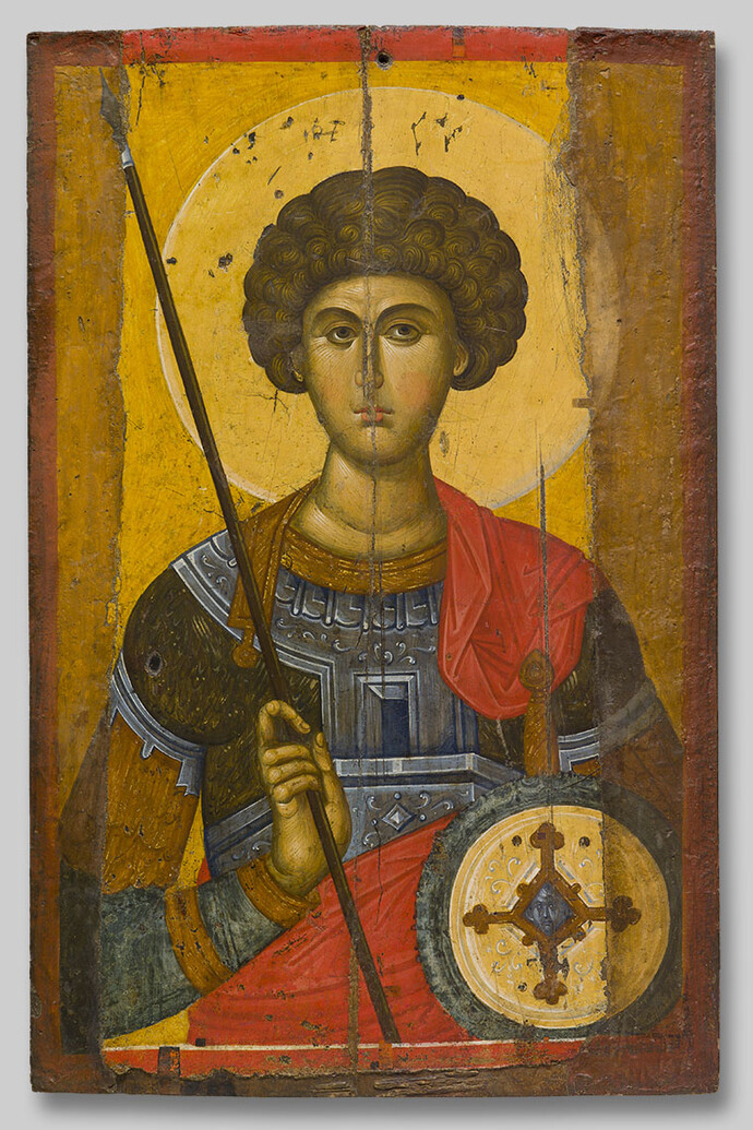 Icon of Saint George, mid-14th century. Byzantine. Byzantine and Christian Museum, Athens.