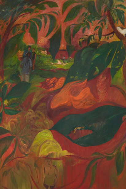 Soumya Netrabile, That night wirt got stuck in a tree, 2024. Courtesy of Rachel Uffner Gallery