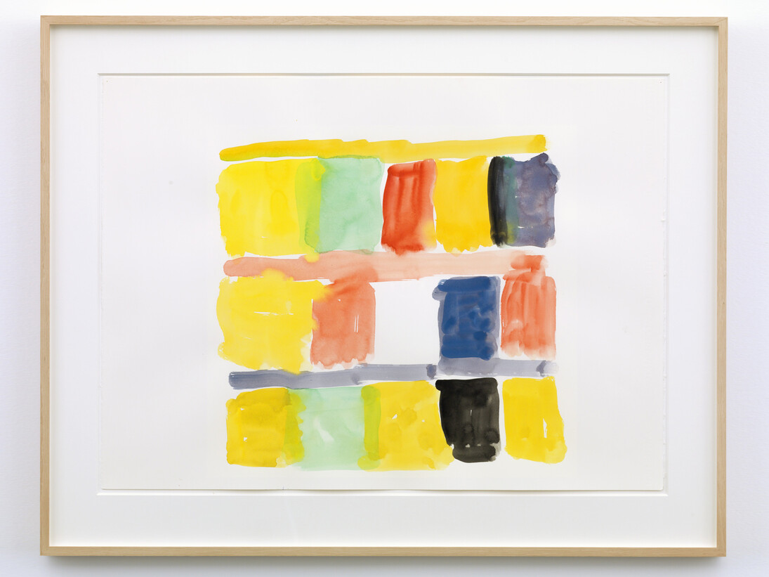 Stanley Whitney, Untitled, 2013, Gouache on paper, 22 x 30 1/8 inches, 55.9 x 76.5 cm, 17 1/8 x 21 1/4 x 1 3/8 inches (framed), 43.5 x 54 x 3.5 cm © 2014 Stanley Whitney