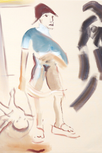 Sophie von Hellermann, I am the State, 2015, pigment and acrylic emulsion on canvas, 146 x 112 cm, 57 1/2 x 44 1/8 ins, courtesy Vilma Gold, London
