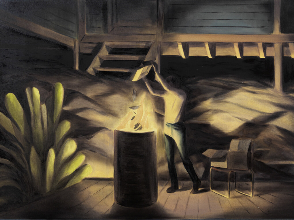 Pierre Seinturie, I threw it all away, 2015, Huile sur toile / Oil on canvas, 130 x 194,5 cm / 51 1/8 x 76 5/8 in.
Pièce unique / Unique piece, Courtesy Galerie GP & N Vallois, Paris, Photo: André Morin