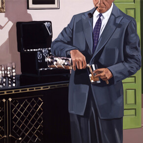 Kristen Thiele, Piper, 2014, oil on panel, 17.5 x 24 inches