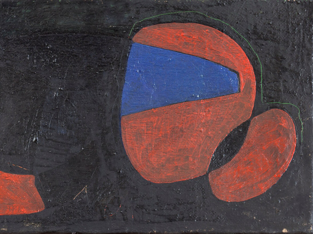 Armaroli, Senza Titolo (I am), tecnica mista su tela, 20x35 cm