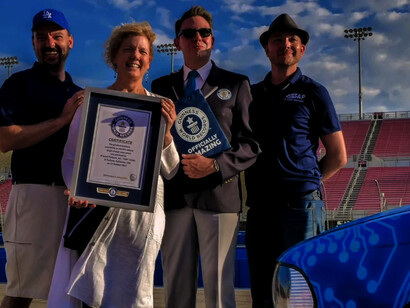 Lundgren’s electric car traveled nearly 1,000 miles on a single charge 